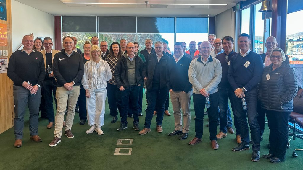 Members of the New Zealand Cargo Owners Council (NZCOC) convene in the LPC boardroom before the tour begins.